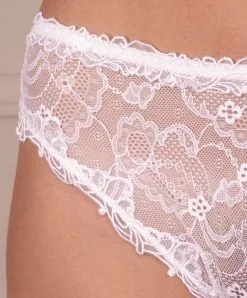 Slip Séduction Tout En Dentelle De Calais Aux Motifs Floraux, Collection Soir De Venise De Chez Lise Charmel. -SOUTIEN-GORGE Soldes Boutique Slip Seduction Lise Charmel Soir de Venise Blanc ACA0703 BL details