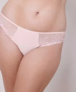 Simone Perele Slip Simone Pérèle De La Collection De Lingerie Permanente Délice Coloris Poudre. -SOUTIEN-GORGE Soldes Boutique Slip Simone Perele Delice poudre rose pastel 12X720 383 20