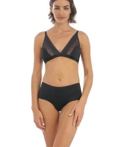 Slip Mi-haut De La Nouvelle Collection Lingerie Gloire De Wacoal. -SOUTIEN-GORGE Soldes Boutique Slip Wacoal gloire noir WE600355 BLK 2