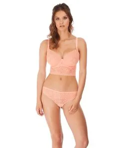 Culotte Brésilienne Collection Love Note De Chez Freya Lingerie. -SOUTIEN-GORGE Soldes Boutique Slip bresilien Freya Love Note blossom rose poudre AA5217 BLM ensemble