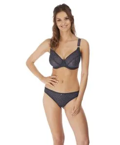 Culotte Brésilienne Collection Starlight De Chez Freya Lingerie. -SOUTIEN-GORGE Soldes Boutique Slip bresilien Freya Starlight slate gris AA5207 SLE ensemble
