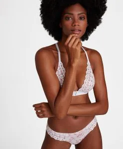 Culotte Brésilienne Collection Lingerie Bahia & Moi Coloris Tangerine (blanc Et Détails Couleur Corail) De Chez Aubade Paris. -SOUTIEN-GORGE Soldes Boutique Slip bresilien bahia et moi tangerine Aubade blanc et corail PY22 2 TANR 5