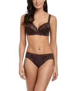 Wacoal Slip De La Collection Iconique Eglantine Par La Maison Wacaoal, Coloris Hazelnut. -SOUTIEN-GORGE Soldes Boutique Slip classique Wacoal Eglantine hazelnut noisette WEPFA962 HAT 12