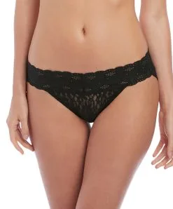 Slip Dentelle Forme Brésilienne Collection De Lingerie Permanente Wacoal Halo Lace, Coloris Noir.