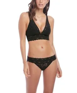 Slip Dentelle Forme Brésilienne Collection De Lingerie Permanente Wacoal Halo Lace, Coloris Noir. -SOUTIEN-GORGE Soldes Boutique Slip dentelle Wacoal Halo Lace noir black BLK WA878205 BLK 3
