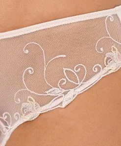 Slip Dos Opaque "Fantaisie" De La Nouvelle Ligne De Lingerie Sexy Rose De Venise Par Lise Charmel. -SOUTIEN-GORGE Soldes Boutique Slip dos opaque Fantaisie Lise Charmel Rose de Venise desir venise rose poudre ACH0221 DV 104