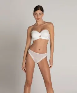 Slip Dos Opaque "Fantaisie" Ivoire Collection De Lingerie Nuptiale Source Beauté Par Lise Charmel. -SOUTIEN-GORGE Soldes Boutique Slip dos opaque Fantaisie Lise Charmel Source Beaute ecru nacre ivoire ACH0272 EN 4