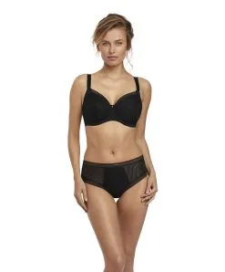 Slip Dos Opaque Collection Fusion Coloris Noir De Chez Fantasie Par La Maison De Lingerie Wacoal. -SOUTIEN-GORGE Soldes Boutique Slip dos opaque Fantasie Fusion noir FL3095 BLK 4