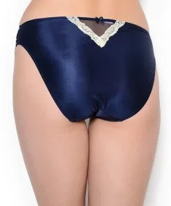 Slip Fantasie Splendeur Soie De La Marque Lise Charmel 7 Slip Fantasie Splendeur Soie De La Marque Lise Charmel -SOUTIEN-GORGE Soldes Boutique Slip dos opaque Lise Charmel Splendeur Soie Bleu marine ACC0280 SM dos