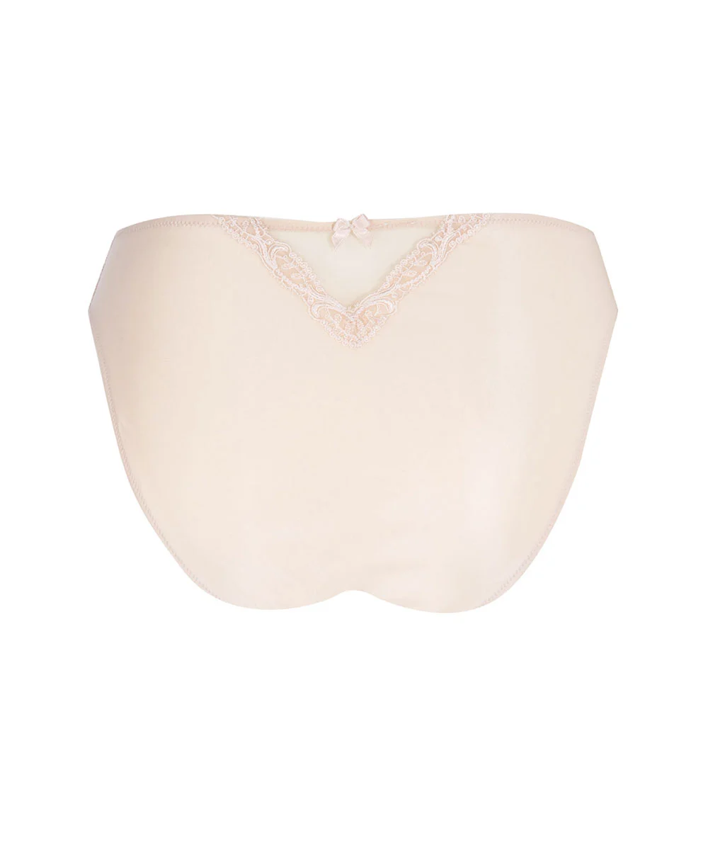 Slip "fantaisie" à Dos Opaque En Soie Lise Charmel Collection Splendeur Soie, Coloris Splendeur Aurore (=nude). 8 Slip "fantaisie" à Dos Opaque En Soie Lise Charmel Collection Splendeur Soie, Coloris Splendeur Aurore (=nude). – Image 6