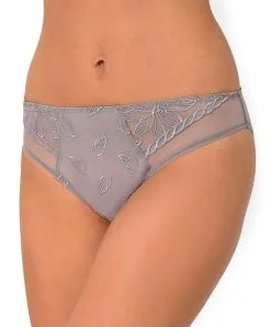 ANTINÉA DE LISE CHARMEL Slip Dos Opaque Gris Collection Fleur Première De La Marque De Lingerie Antinéa Par Lise Charmel. -SOUTIEN-GORGE Soldes Boutique Slip fantaisie Antinea de Lise Charmel Fleur Premiere gris taupe gris CCG0210 GT 1