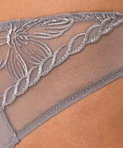 ANTINÉA DE LISE CHARMEL Slip Dos Opaque Gris Collection Fleur Première De La Marque De Lingerie Antinéa Par Lise Charmel. -SOUTIEN-GORGE Soldes Boutique Slip fantaisie Antinea de Lise Charmel Fleur Premiere gris taupe gris CCG0210 GT 3