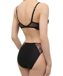 Slip Fantaisie Collection Fleurs De Nuit Coloris Nuit Summer (=noir Et Multicolore) Par Lise Charmel. -SOUTIEN-GORGE Soldes Boutique Slip fantaisie Lise Charmel Fleurs de nuit noir et multicolore nuit summer ACG0273 NS 4