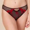 Slip "fantaisie" Noir Et Rouge Collection Invitation Sexy De Chez Lise Charmel.