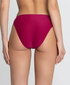 Slip Dos Opaque Ligne Sublime En Dentelle De La Marque De Lingerie Française Lise Charmel, Coloris Fuchsia Sublime. -SOUTIEN-GORGE Soldes Boutique Slip fantaisie Lise Charmel Sublime en dentelle fuchsia ACH0213 FS 2