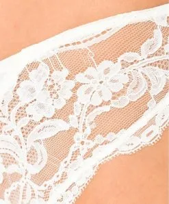 Eprise De Lise Charmel Slip Haut En Soie De La Collection De Lingerie Ivoire Frisson Dentelle Par Éprise De Chez Lise Charmel. -SOUTIEN-GORGE Soldes Boutique Slip fantaisie en soie grande taille Frisson dentelle soie Eprise de Lise Charmel nacre BCS0202 NA 3