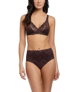 Wacoal Slip Gainant Taille Mi-haute Opaque Et Couvrant De La Collection Iconique Eglantine Par La Maison Wacaoal, Coloris Hazelnut. -SOUTIEN-GORGE Soldes Boutique Slip galbant Wacoal Eglantine hazelnut noisette WEPFA862 HAT 12