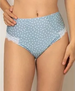 ANTIGEL DE LISE CHARMEL Slip Taille Haute Collection Pois Sixties De Chez Antigel Par Lise Charmel, Coloris Bleu Sterling.