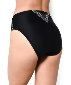 Slip Haut Lise Charmel Collection Splendeur Soie. -SOUTIEN-GORGE Soldes Boutique Slip haut Lise Charmel Splendeur Soie noir ACC0380 SN dos