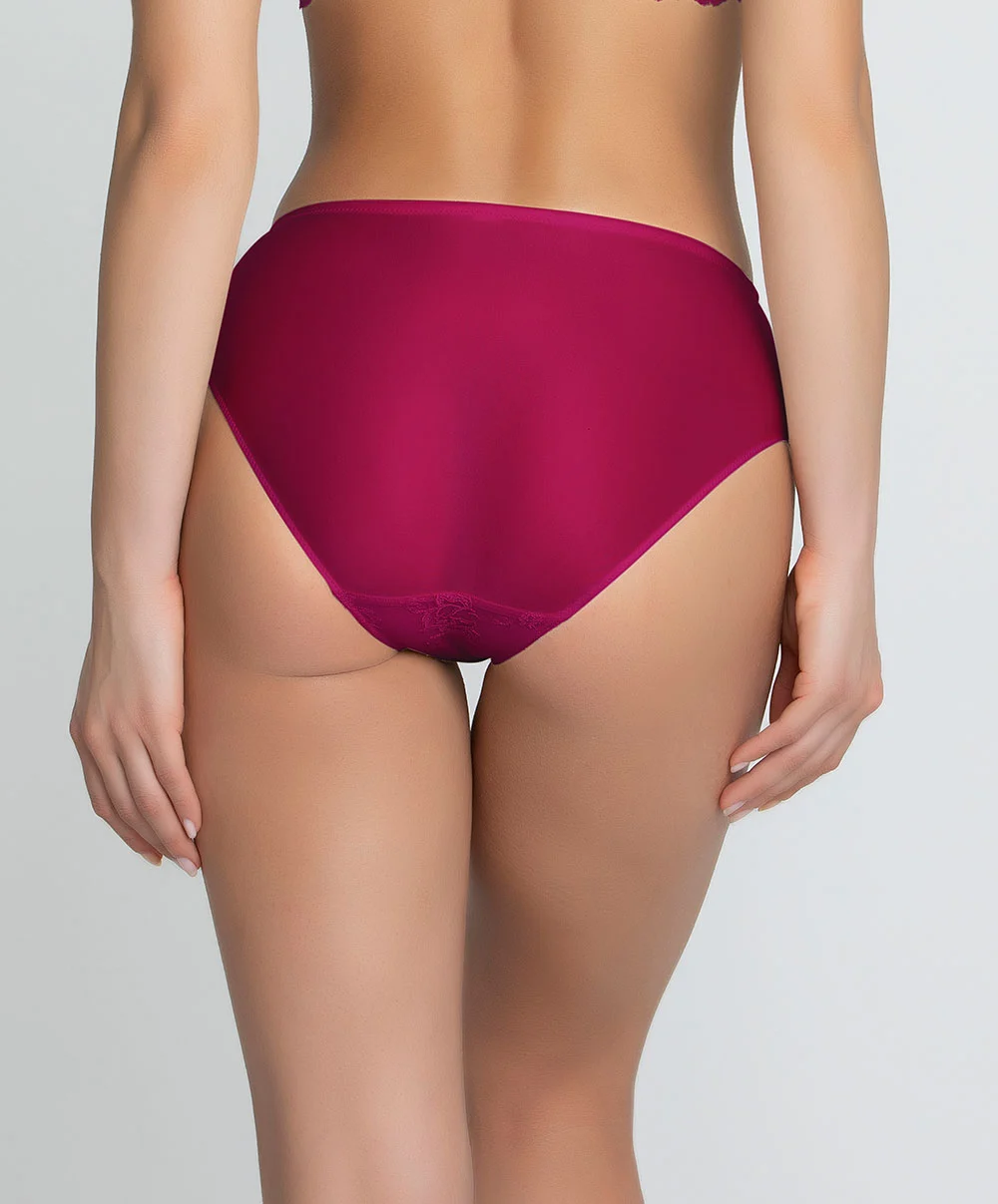 Slip Haut Ligne Sublime En Dentelle De La Marque De Lingerie Française Lise Charmel, Coloris Fuchsia Sublime. 4 Slip Haut Ligne Sublime En Dentelle De La Marque De Lingerie Française Lise Charmel, Coloris Fuchsia Sublime. – Image 2