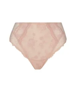 Slip Haut Ligne Sublime En Dentelle De La Marque De Lingerie Française Lise Charmel, Coloris Rose Sublime. -SOUTIEN-GORGE Soldes Boutique Slip haut Lise Charmel Sublime en dentelle rose poudre rose sublime ACH0313 OS 1001