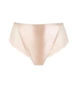 Slip Haut En Soie Lise Charmel Collection Splendeur Soie, Coloris Splendeur Aurore (=nude).