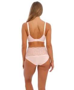 Slip Haut Invisible Stretch En Dentelle Collection Lace Ease De Chez Fantasie Lingerie, Coloris Blush (=rose Poudré). -SOUTIEN-GORGE Soldes Boutique Slip invisible stretch taille haute dentelle Fantasie Lace Ease blush FL2330 BLH oast brun FL2326 CRT 3