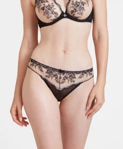 Slip Italien Collection Trésor Infini De Chez Aubade, Coloris Black Magic.