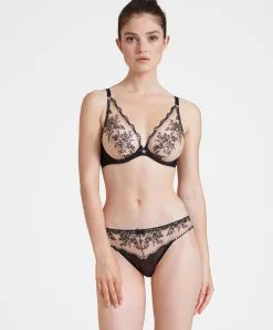 Slip Italien Collection Trésor Infini De Chez Aubade, Coloris Black Magic. -SOUTIEN-GORGE Soldes Boutique Slip italien Tresor Infini black magic Aubade noir ID27 BMAG 3