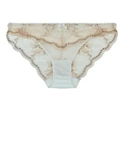 Slip Italien Collection Trésor Infini De Chez Aubade, Coloris White Wind. -SOUTIEN-GORGE Soldes Boutique Slip italien Tresor Infini white wind Aubade blanc et chair ID27 WHIW 1001