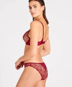 Culotte Italienne Collection Capsule Miss Karl De La Collaboration Karl Lagerfeld X Aubade. -SOUTIEN-GORGE Soldes Boutique Slip italien miss karl Aubade rubis UC27 RBIS 3