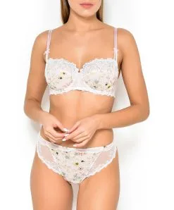 Culotte Italienne De La Collection Dressing Effeuillage Par Lise Charmel. -SOUTIEN-GORGE Soldes Boutique Slip italien seduction Lise Charmel Dressing Effeuillage eglantine rose poudre ACG0728 DE 4