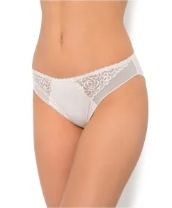 ANTINÉA DE LISE CHARMEL Slip Italien "Séduction" Collection Fashion Guipure De La Marque De Lingerie Antinéa Par Lise Charmel, Coloris Blanc.
