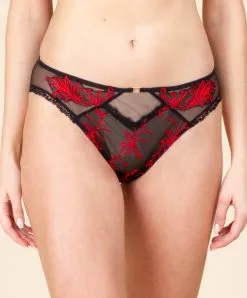 Culotte Italienne Noire Et Rouge Collection Invitation Sexy De Chez Lise Charmel.