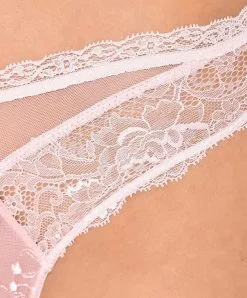 Slip Italien Collection Fleur Citadine De La Marque De Lingerie Française Lise Charmel.   -SOUTIEN-GORGE Soldes Boutique Slip seduction Lise Charmel fleur citadine pink rose poudre ACG0721 PC 3