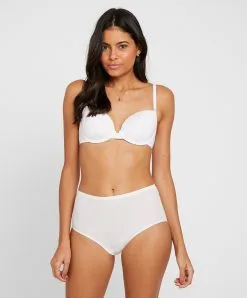 Slip Haut Invisible Stretch Collection Smoothease De Chez Fantasie Lingerie. -SOUTIEN-GORGE Soldes Boutique Slip stretch invisible taille haute Fantasie Smoothease ivory nacre FL2328 IVY 2