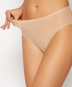 Slip Taille Haute "French Cut" Chair Invisible Collection Essentielle Soft Stretch De Chez Chantelle.  -SOUTIEN-GORGE Soldes Boutique Slip taille haute Chantelle soft stretch nude chair C10670 0WU 12