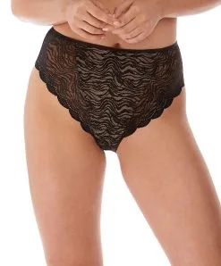 Slip Taille Haute Noir Collection Permanente Impression De Chez Fantasie Par Wacoal.