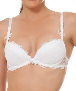 Soutien-gorge Charmel-bra Push-up Effet Repulpant (avec Coussinets Amovibles), Collection Soir De Venise De Chez Lise Charmel -SOUTIEN-GORGE Soldes Boutique Soutien gorge Charmel bra Push up Lise Charmel Soir de Venise Blanc ACA3503 BL face