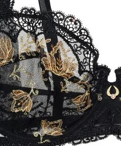 Lise Charmel -SOUTIEN-GORGE Soldes Boutique Soutien gorge Corbeille Lise Charmel Exotic Indie Noir Indie Noir et Jaune ACC3011 3