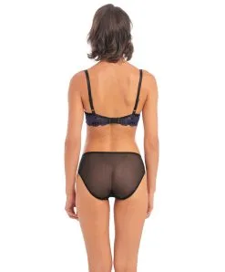 Soutien-gorge Plongeant à Armatures De La Nouvelle Collection Lingerie Permanente Instant Icon, Coloris Black Eclipse, Par La Maison Wacoal. -SOUTIEN-GORGE Soldes Boutique Soutien gorge a armatures plongeant Wacoal Instant Icon black eclipse noir et bleu WA851322 963 3