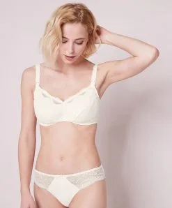 Simone Perele Soutien-gorge D'allaitement Armatures Amovibles Grande Taille En Coton Simone Pérèle De La Ligne De Lingerie Permanente Eden, Coloris Naturel (=ivoire). -SOUTIEN-GORGE Soldes Boutique Soutien gorge allaitement armatures amovibles grande taille Simone Perele Eden naturel ivoire 12E399 030 10