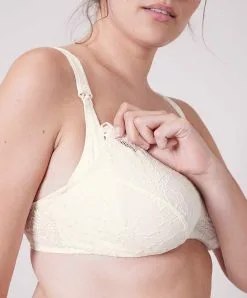 Simone Perele Soutien-gorge D'allaitement Armatures Amovibles Grande Taille En Coton Simone Pérèle De La Ligne De Lingerie Permanente Eden, Coloris Naturel (=ivoire). -SOUTIEN-GORGE Soldes Boutique Soutien gorge allaitement armatures amovibles grande taille Simone Perele Eden naturel ivoire 12E399 030 14