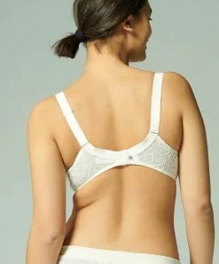 Simone Perele Soutien-gorge D'allaitement Armatures Amovibles Grande Taille En Coton Simone Pérèle De La Ligne De Lingerie Permanente Eden, Coloris Naturel (=ivoire). -SOUTIEN-GORGE Soldes Boutique Soutien gorge allaitement armatures amovibles grande taille Simone Perele Eden naturel ivoire 12E399 030 2