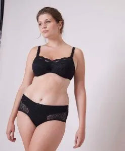 Simone Perele Soutien-gorge D'allaitement Armatures Amovibles Grande Taille En Coton Simone Pérèle De La Ligne De Lingerie Permanente Eden, Coloris Noir. -SOUTIEN-GORGE Soldes Boutique Soutien gorge allaitement armatures amovibles grande taille Simone Perele Eden noir 12E399 015 13