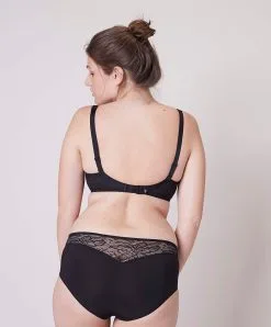 Simone Perele Soutien-gorge D'allaitement Armatures Amovibles Grande Taille En Coton Simone Pérèle De La Ligne De Lingerie Permanente Eden, Coloris Noir. -SOUTIEN-GORGE Soldes Boutique Soutien gorge allaitement armatures amovibles grande taille Simone Perele Eden noir 12E399 015 14