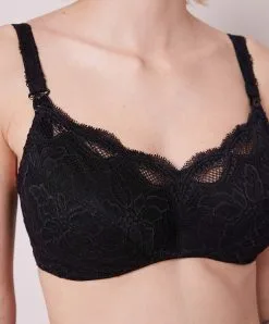 Simone Perele Soutien-gorge D'allaitement Armatures Amovibles Grande Taille En Coton Simone Pérèle De La Ligne De Lingerie Permanente Eden, Coloris Noir. -SOUTIEN-GORGE Soldes Boutique Soutien gorge allaitement armatures amovibles grande taille Simone Perele Eden noir 12E399 015 8
