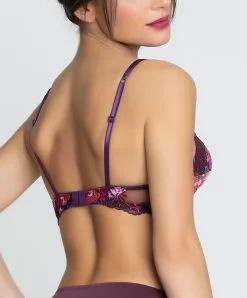 LISE CHARMEL Soutien-gorge Armatures Collection Aveu En Fleurs, Coloris Aveu Pétale (=prune). -SOUTIEN-GORGE Soldes Boutique Soutien gorge armature Lise Charmel Aveu en Fleurs aveu petale prune multicolore ACH6043 AP 2
