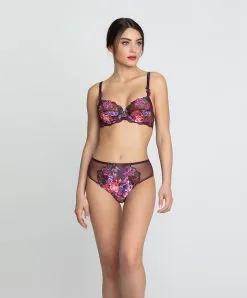 LISE CHARMEL Soutien-gorge Armatures Collection Aveu En Fleurs, Coloris Aveu Pétale (=prune). -SOUTIEN-GORGE Soldes Boutique Soutien gorge armature Lise Charmel Aveu en Fleurs aveu petale prune multicolore ACH6043 AP 4