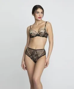 Soutien-gorge Armatures De La Collection Lingerie De Luxe Déesse En Glam Par Lise Charmel.  -SOUTIEN-GORGE Soldes Boutique Soutien gorge armature Lise Charmel Deesse en glam noir or ACH6015 OG 4